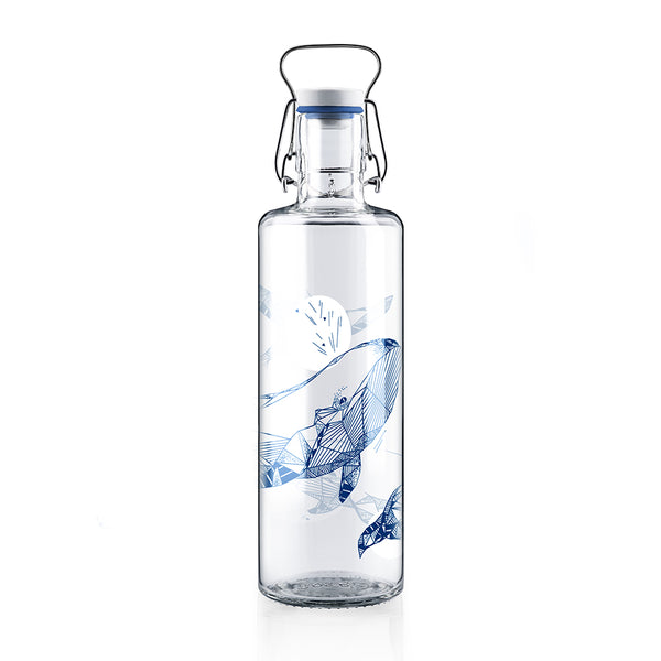 Soulbottle 1,0 l - Souldiver  - Deine Glasflasche für zuhause und unterwegs