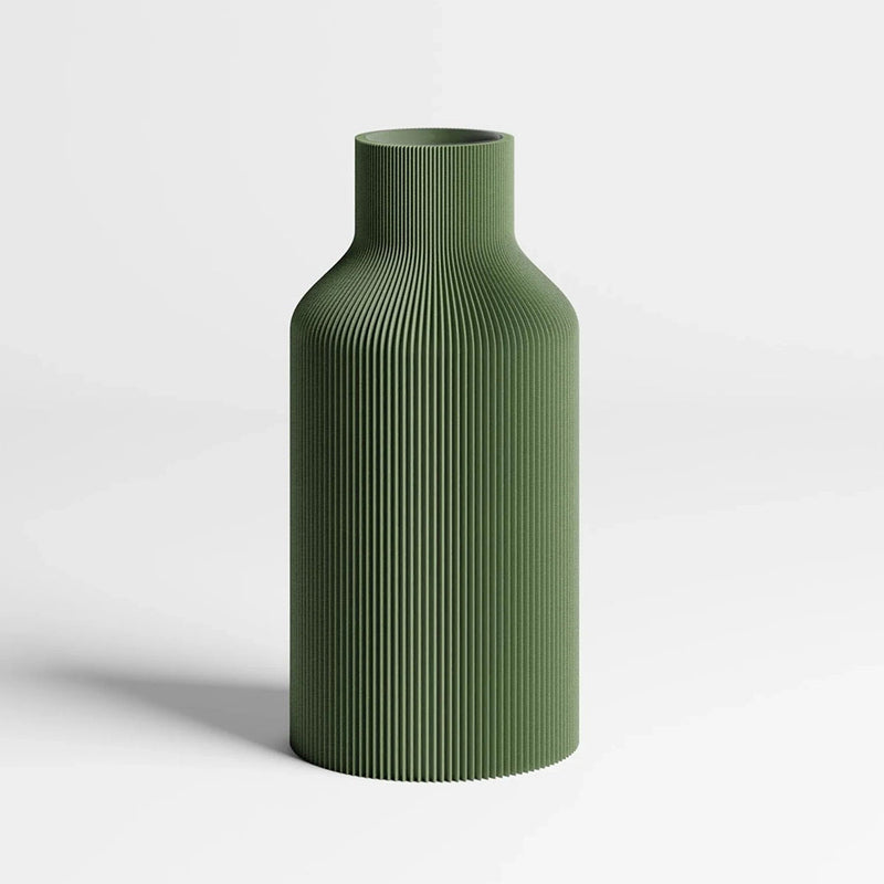 dennismaass – Vase »Flasche« Olivgrün