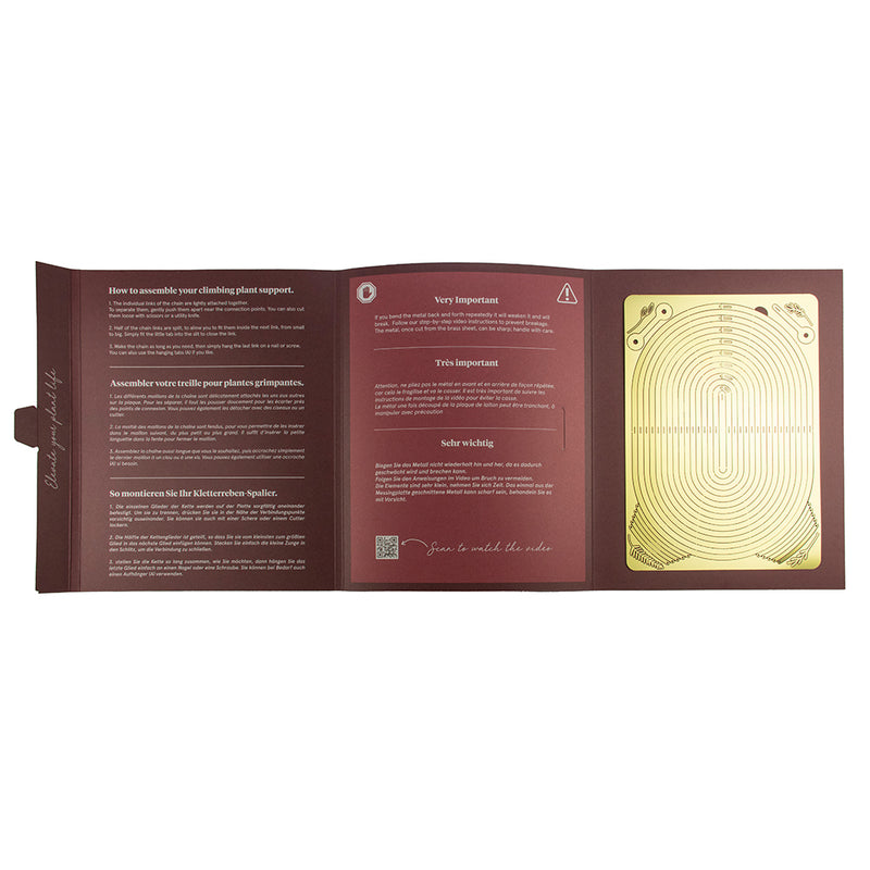 Kletterhilfe aus Messing für Pflanzen