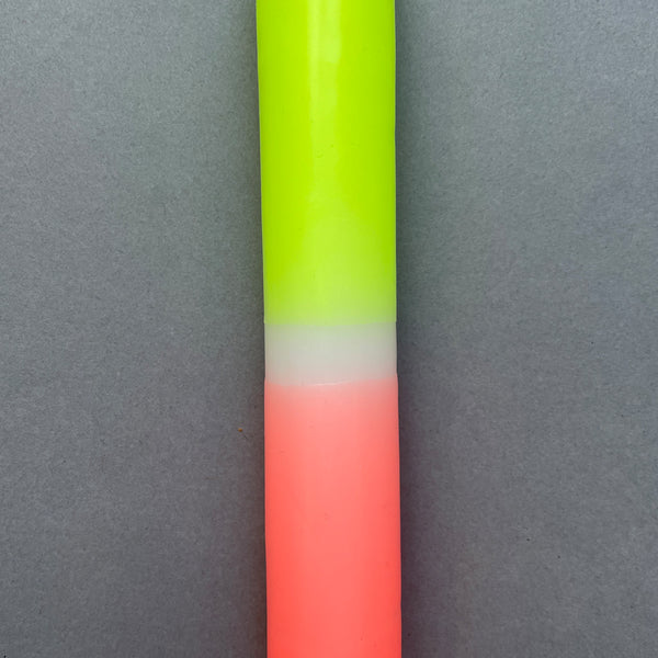 Dip dye Kerze - handmade by Qverfield - neongelb/neonorange 08
