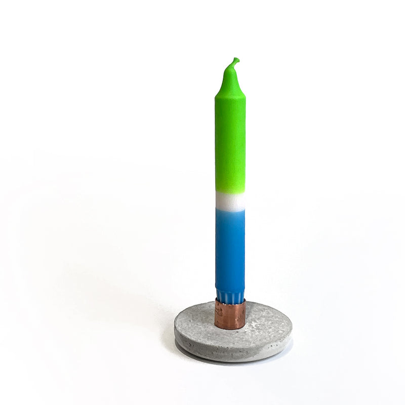 Dip dye Kerze  - handmade by Qverfield - blau grün 12