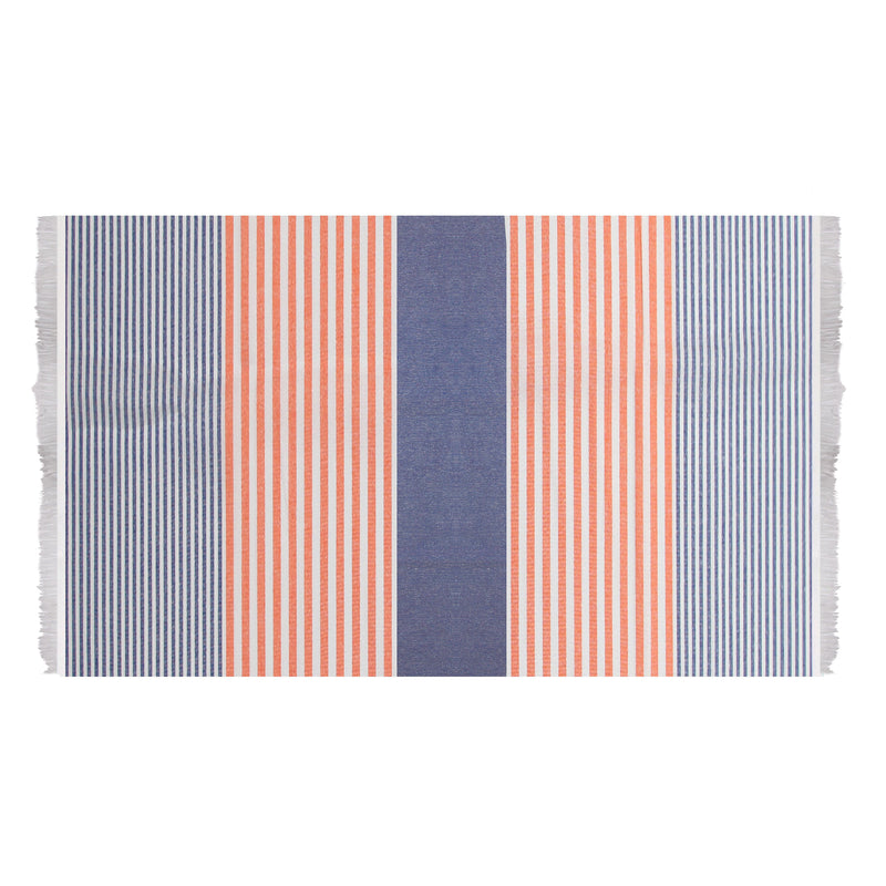 Towel to go Bali Hammamtuch in Blau/Orange mit Geschenkbox