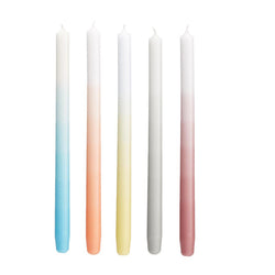 Set aus 3 Kerzen mit Farbverlauf in 8 Farben - Dip dye - mo man Tai - gradient candles