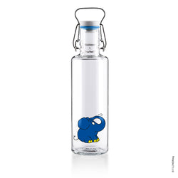 Soulbottle 0,6 l - Der Elefant - Deine Glasflasche für zuhause und unterwegs