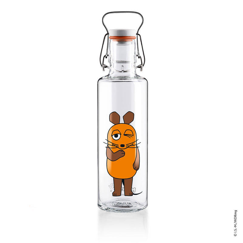 Soulbottle 0,6 l - Die Maus - Deine Glasflasche für zuhause und unterwegs